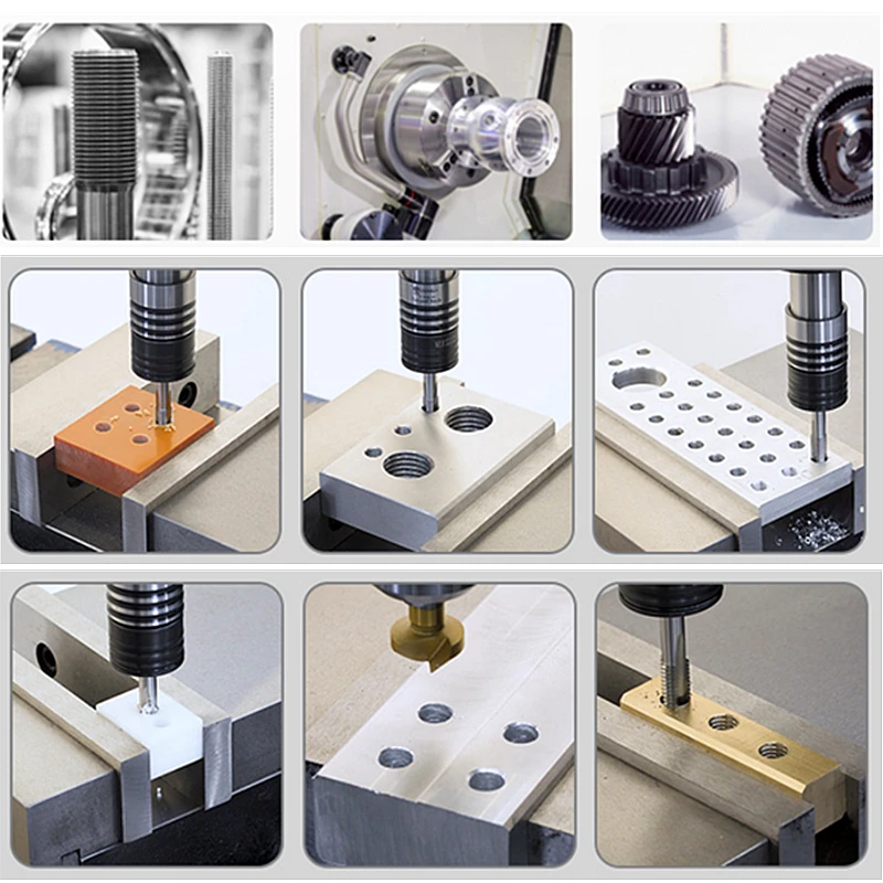 Imagem -05 - Cnc Elétrica Máquina de Perfuração Rosqueamento Servomotor Elétrico Tapper Ferramentas tipo Vertical Universal Kit M3-m16