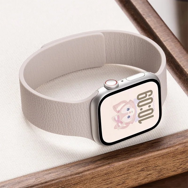 

New silicone magnetic strap for Apple Watch ultra2 49mm 45mm 42 40mm 46mm 38/41mm sport bracelet series 10 9-8-7-6-5-4-3-SE band