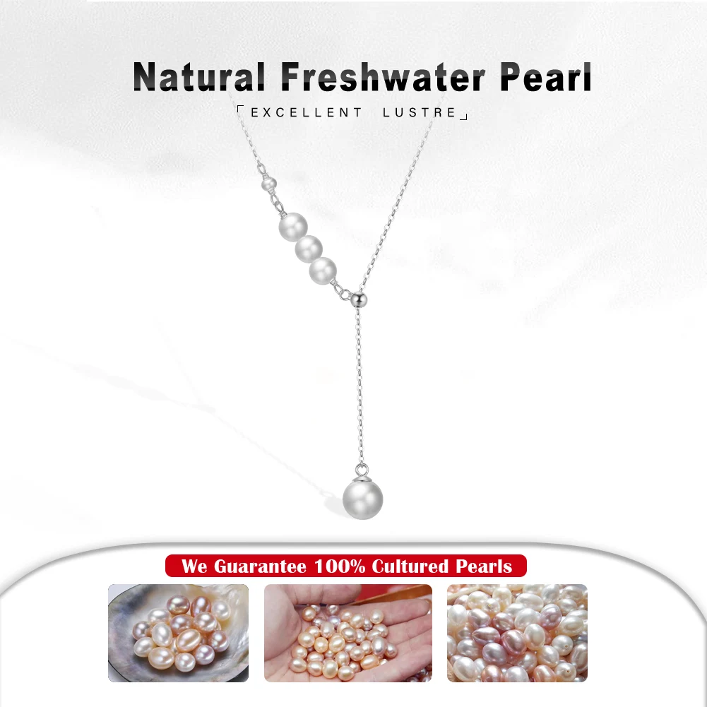 RINNTIN GPN18 Fashion Jewelry Genuine Freshwater Baroque Pearls Necklace 925 Sterling Silver Necklace For Women Adjustable