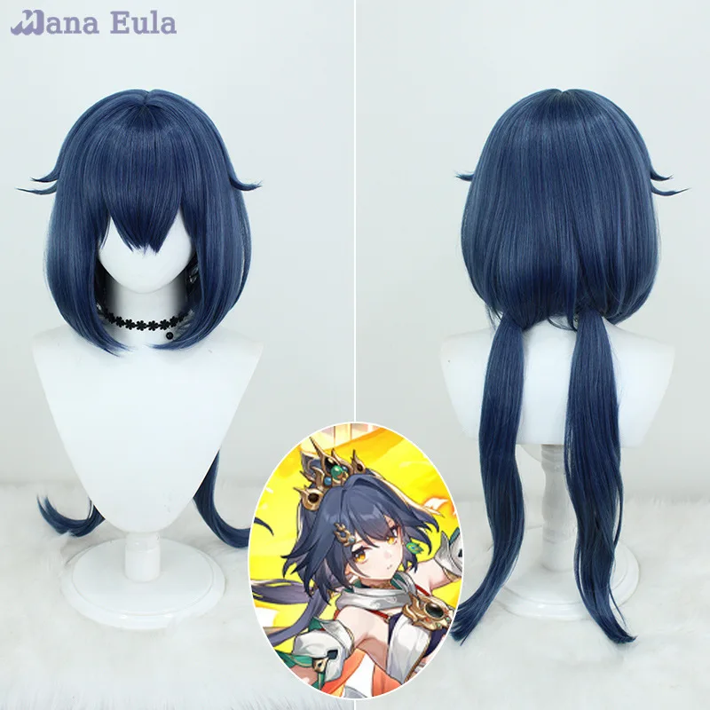 

Парик Yunli Game Honkai: Star Rail Косплей Парики Синтетические волосы Yunli Косплей Парики Длинные синие 70 СМ Термостойкие Парики Бесплатная Кепка