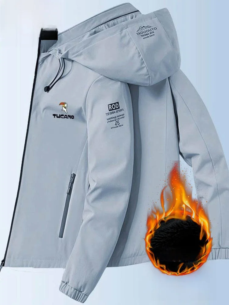 

TUCANO мужское уличное пальто Jaet Fce на подкладке Thiened ветрозащитный водонепроницаемый съемный капюшон дорожное повседневное длинное пальто на молнии све