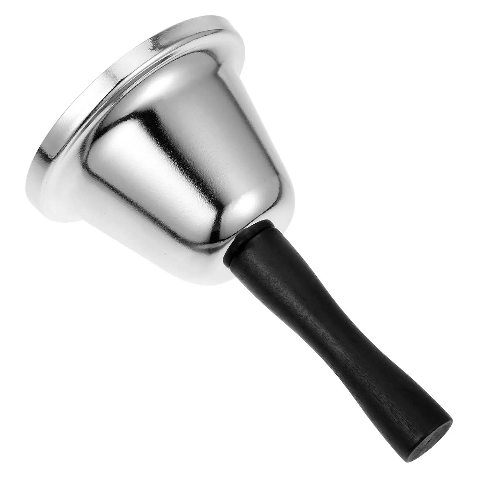 Stainless Steel Hand Bell Wood Handle Loud Clear Sound Dinner Bell for Classroom Restaurant Hotel Service Bells Decor