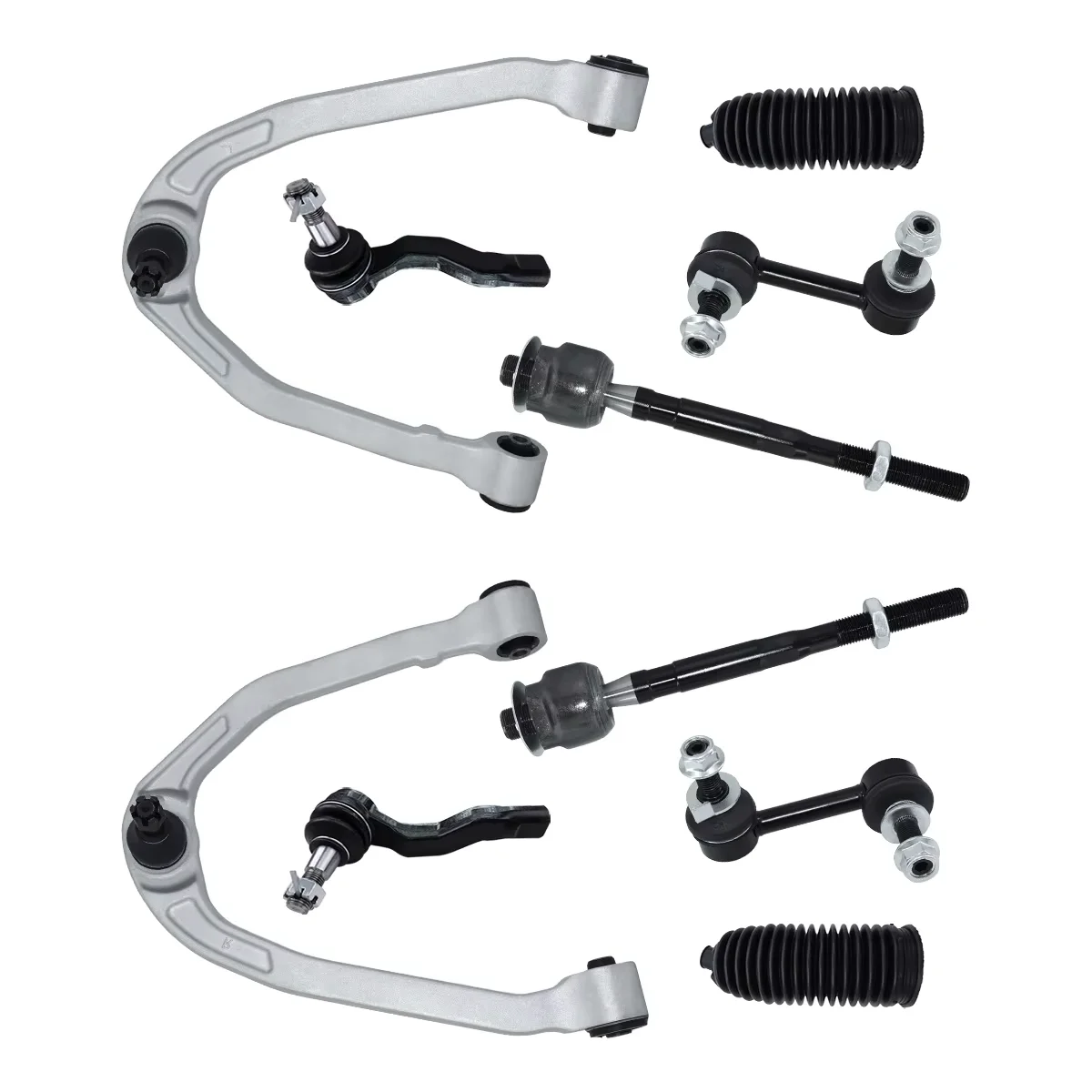 

Svenubee 10pcs Front Upper Control Arms Stabilizer Link Tie Rod Boots Set for Infiniti G35 2003 2004 2005 2006 2007 2008 2009