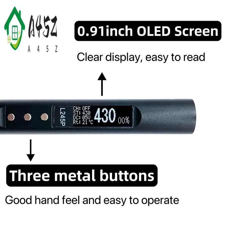 

A45Z-L245P PD 65 Вт постоянного тока 90 Вт портативный электрический паяльник поддерживает QC PD-совместимый JBC245 для ремонта электрооборудования своими руками