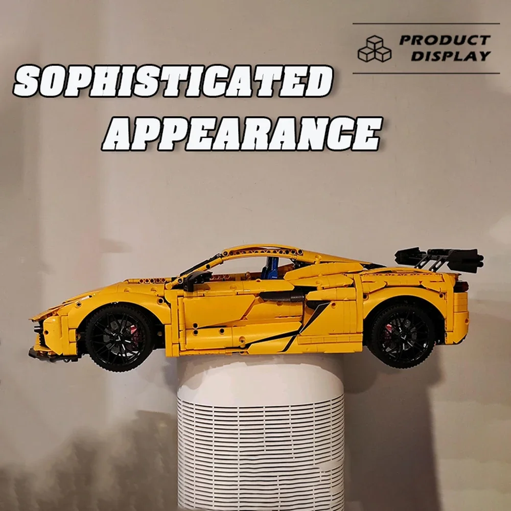 1:8 Skala Model Samochodu Sportowego KERVTTE C8 Z06 Klocki konstrukcyjne Prędkość Klocki techniczne RC Samochód Dekoracja biurka Zabawka dla dzieci Na prezent