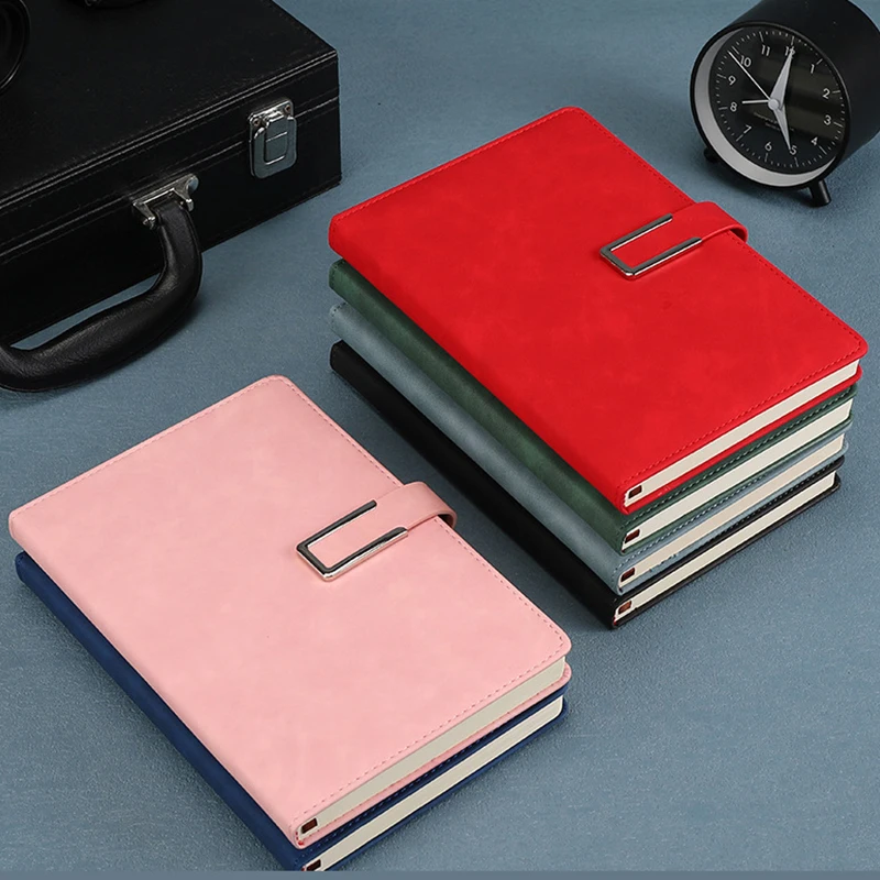 200 Pages Leather A5 Journal Notebook Man Woman School Office Meeting Record Notepad Soft Leather Diarys 80gms 2023/2024