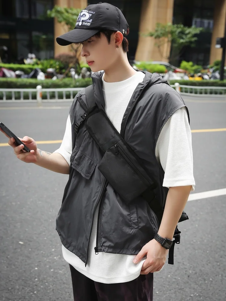 Faionable Large Capaci Cuter Bag Men's Single oulder Commuter Bapa Waterproof Casual Sle Riding Travel Bag