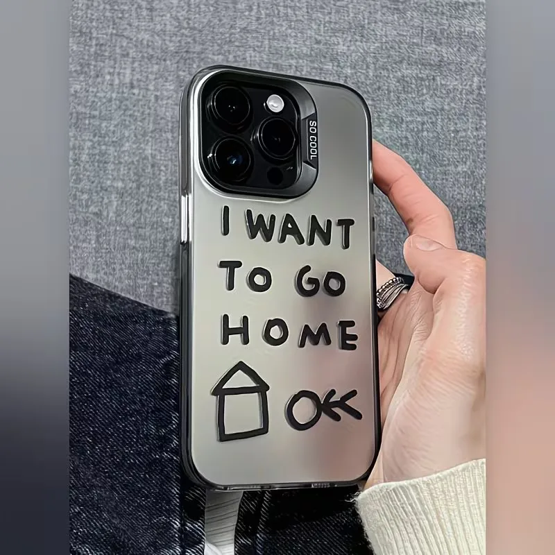 Creative Graffiti Design Silver Phone Case For IPhone 18 17 16 15 14 13 12 11 Pro Xs Max Plus Air Mini XR X 17e 16e Back Cover