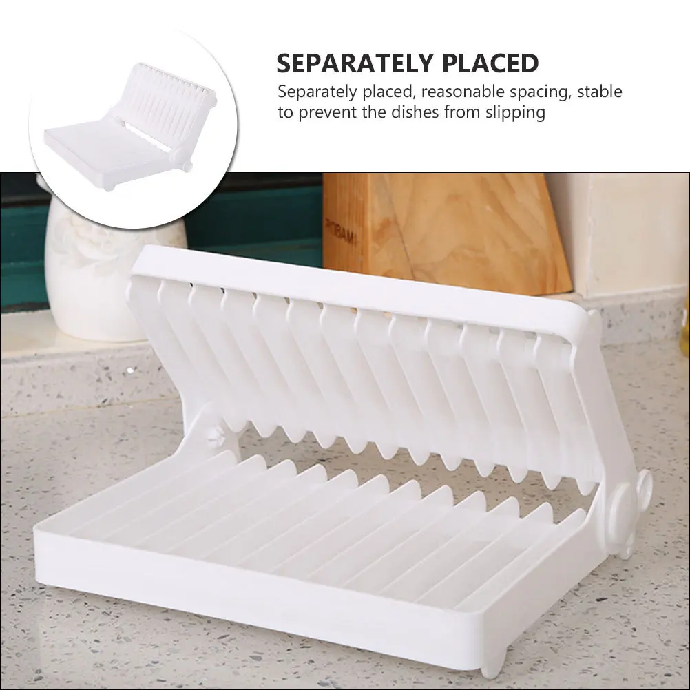 

1pc Multifunctional Bowl Dish Rack With Drainage Holes Kitchen Utensil Organizer For Home Restaurant Café Plastic Cutlery Drying