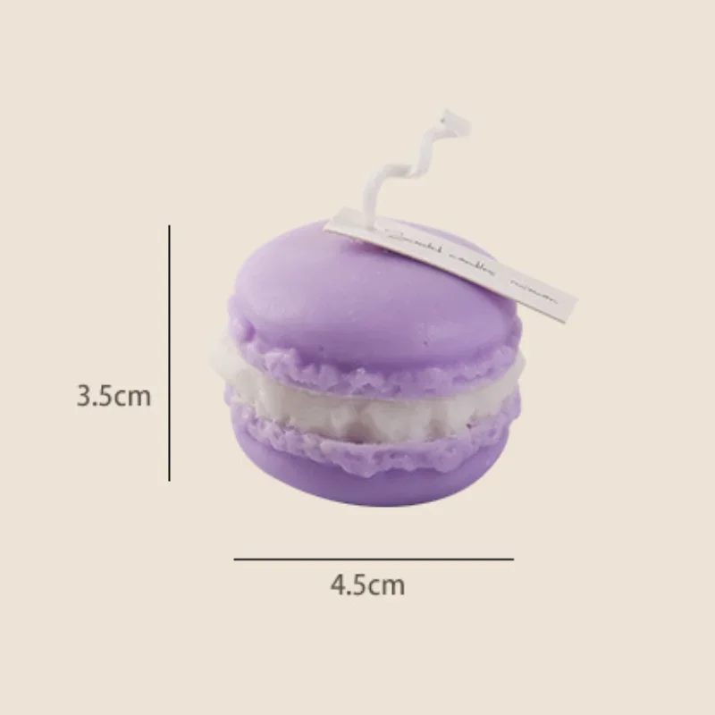 1/5 قطعة شموع واقعية على شكل معكرون شمع الصويا المعطر للديكور المنزلي حفل زفاف السنة الجديدة جو احتفالي هدايا عطرية