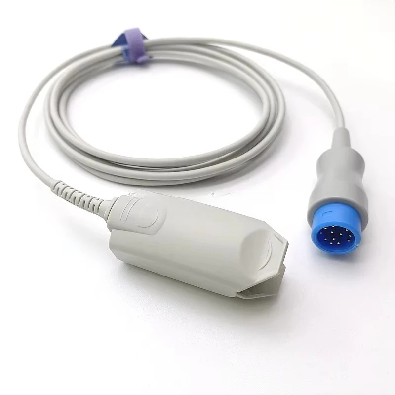 Compatible with CO + LINNs Reusable Spo2 Sensor Adult Finger Clip 12-Pin Spo2 Probe
