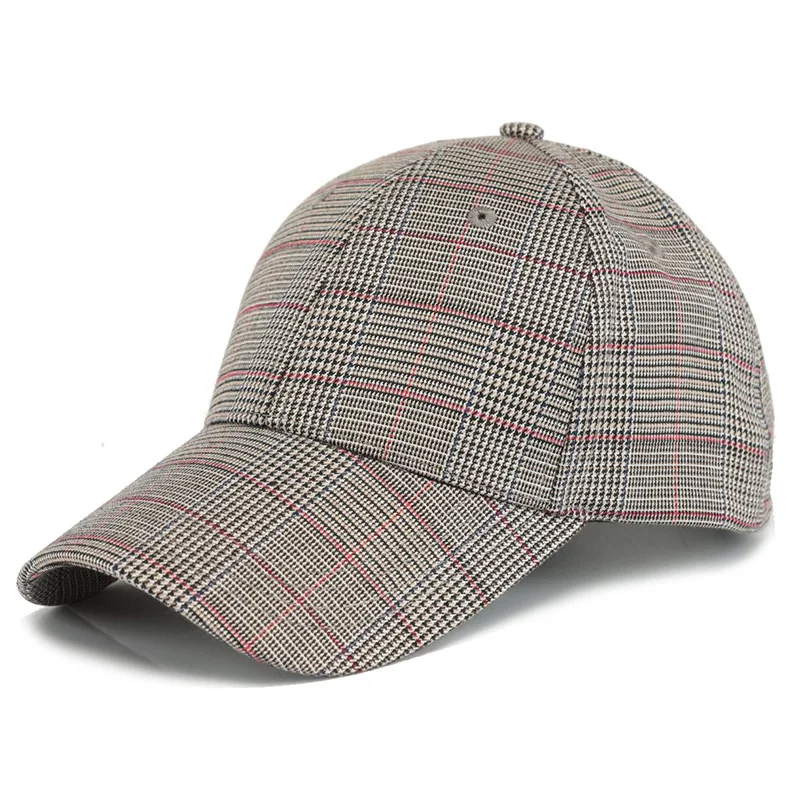 Fashion Sport Hats for Men\'s Baseball Cap Women Plaid Cap Cotton Gentleman Retro Leisure Hat Hip Hop Hat Girls Boys Hat 2021