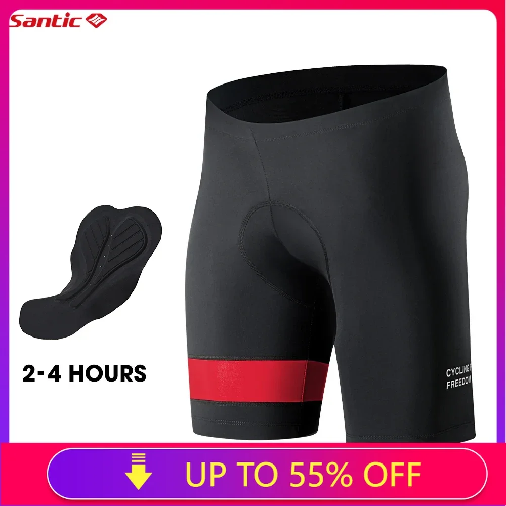 Santic Men Cycling Shorts Summer Cycle Shorts Coolmax 4D Pad Shockproof  MTB Tight-fitting Reflective