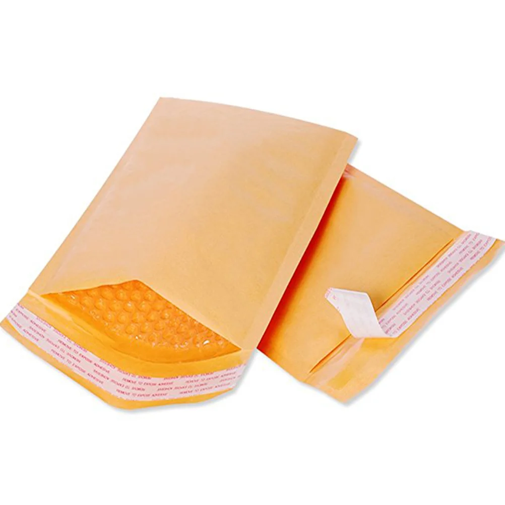 50 Stuks Bubble Gewatteerde Enveloppen Mailer Waterdichte Kraft Mailing Zakken Self-Seal 15x21cm Koerier Verzending bescherming