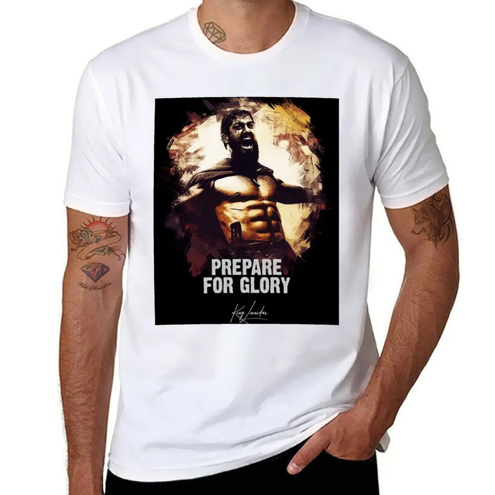 

Prepare For Glory - KING LEONIDAS T-Shirt man t shirt heavy cotton essential t shirt T-Shirt