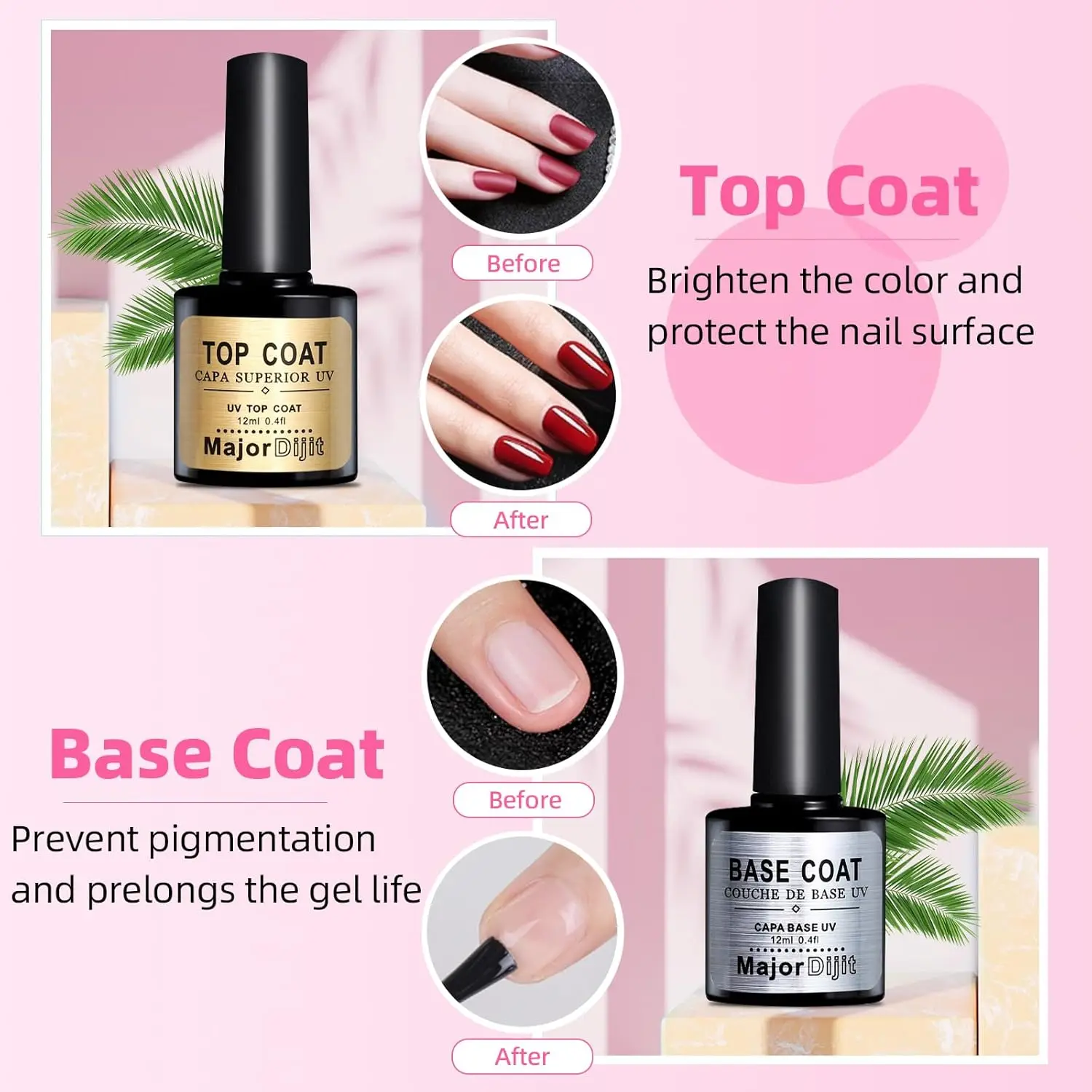 طقم أظافر أكريليك مع مصباح LED ومثقاب كهربائي - مسحوق 12 لونًا، مونومر، قاعدة/معطف علوي، أطراف، لامعة، ساحرة #3