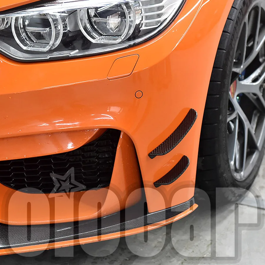 M4 DTM Style Carbon Front Bumper Side Canards Wing for BMW F80 M3 F82 M4 F83 M4