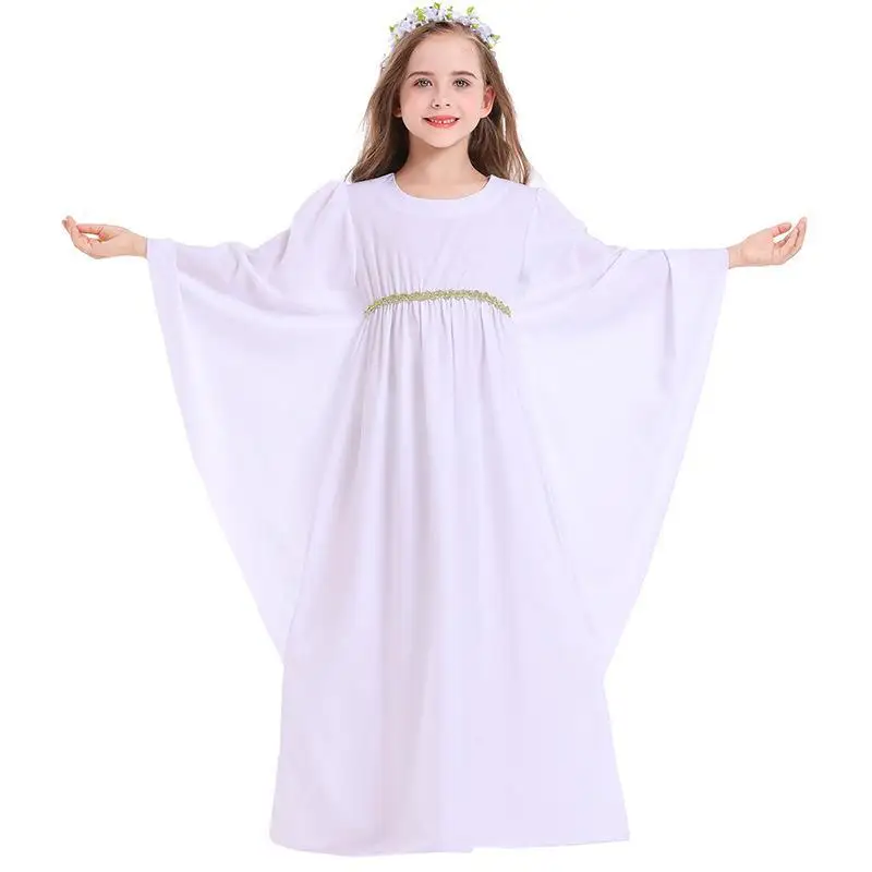 loween Angel Devil Double Color Skirt White Dr Girl's Costume Princ Sle PU Material KTV Dr Cross-Border