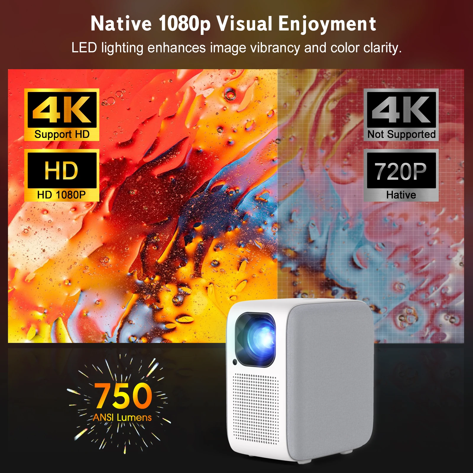 CR32 Smart TV проектор 4k портативный перезаряжаемый светодиодный мини-проектор качество домашнего кинотеатра высокая яркость 1080p ЖК-проектор