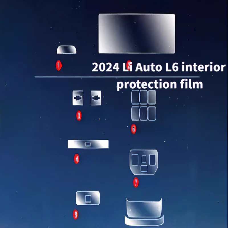 For 2024 Li Auto L6 interior protection center console navigation screen film car decoration accessories modification parts