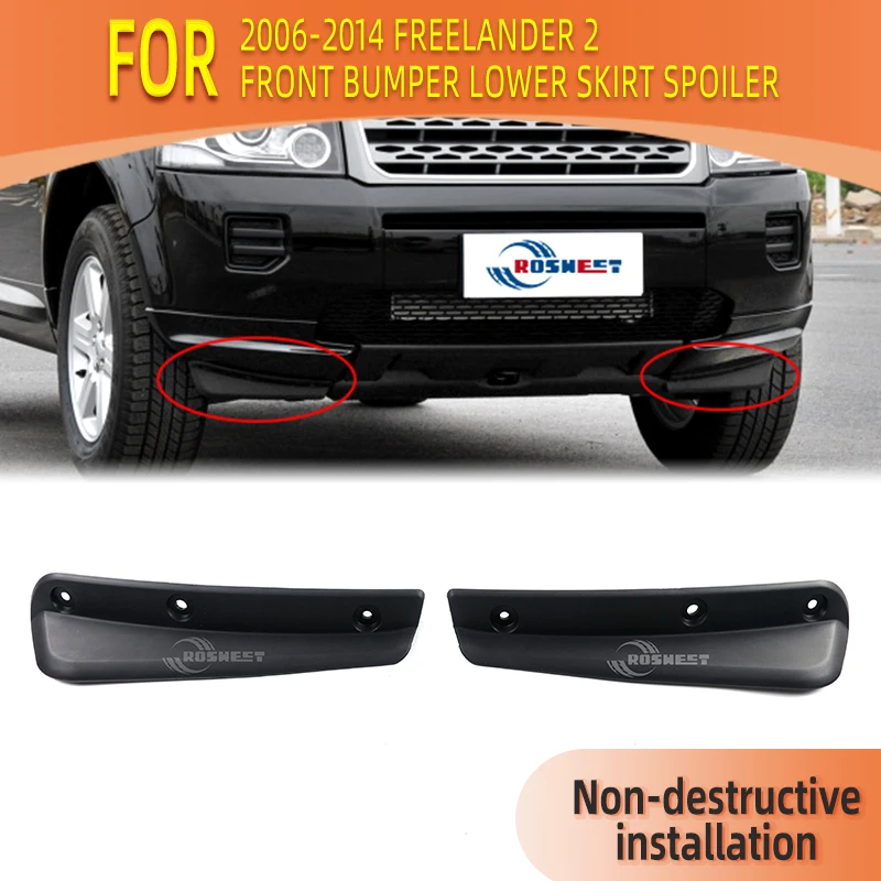 

Car Lip Diffuser Splitter Scratch Protector For Land Rover Freelander 2 2006-2014 L359 Front Bumper Lower Skirt Spoiler LR022303