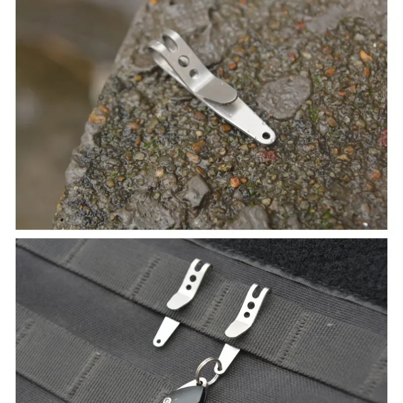 5 قطعة سبائك التيتانيوم المفاتيح حلقة معلقة مشبك التخييم في الهواء الطلق مكافحة سرقة تعليق المشبك EDC أدوات حقيبة التسلق كليب تنزه CN