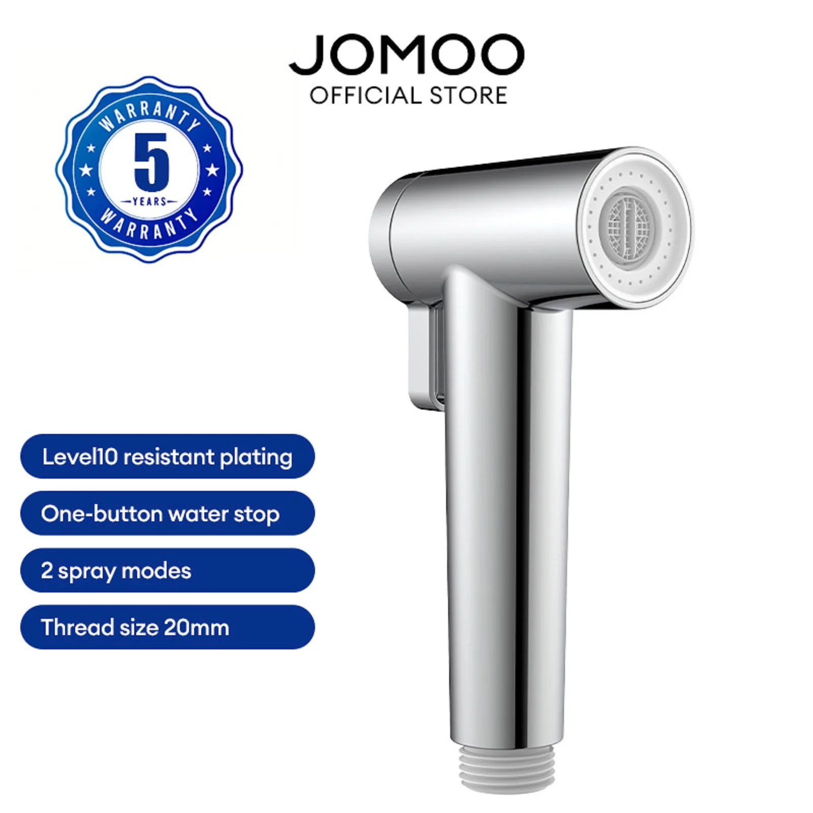 JOMOO 2-Mode Handheld Bidet Sprayer for Toilet, Bidet Spray Head for Personal Hygiene Cloth Diaper Toilet Water Sprayer