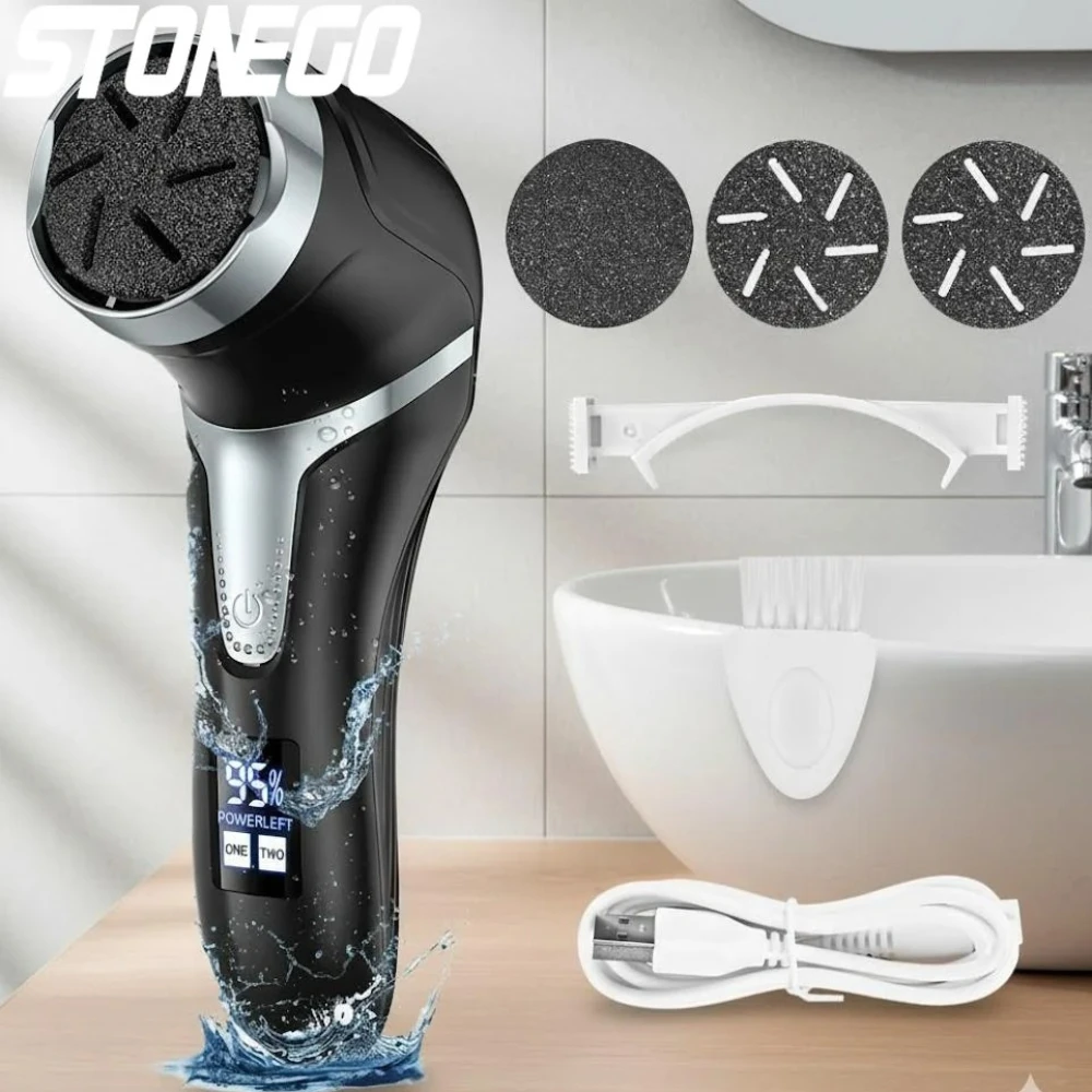 

Электрическая шлифовальная машина для ног, вакуумная машина для удаления мозолей, педикюрная машина, водонепроницаемый домашний инструмент для ухода за ногами, легко очищаемый