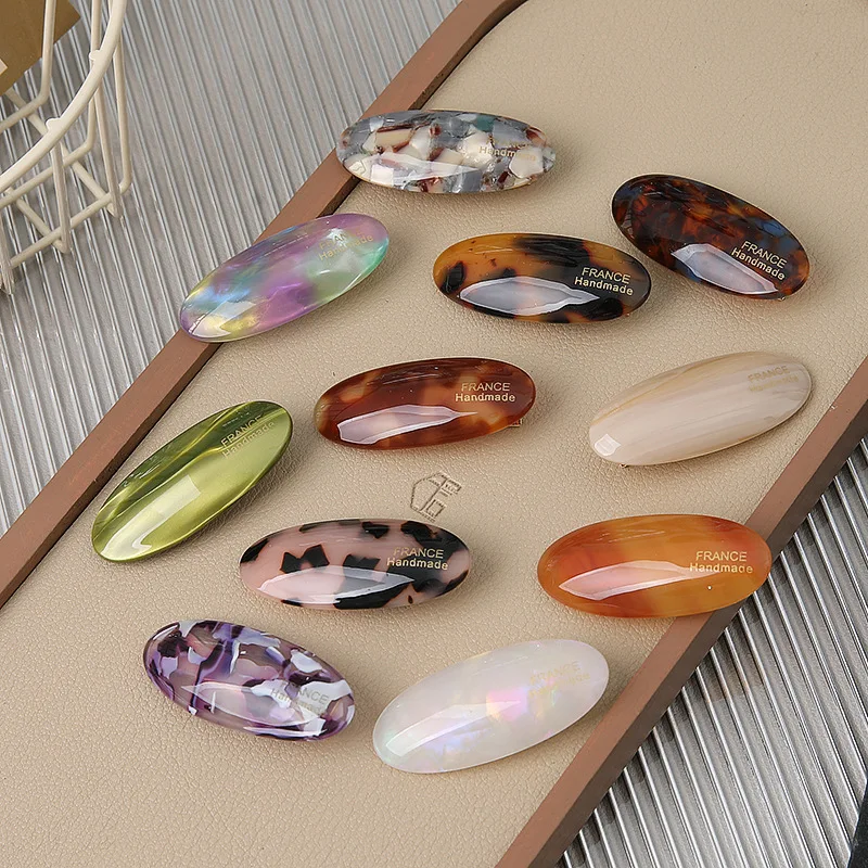 1 PC Flat Duckbill Hair Pin Clips for Women Non-Slip French Oval  Styling Fork Clips for Thick Women Tortoiseshell Headwear