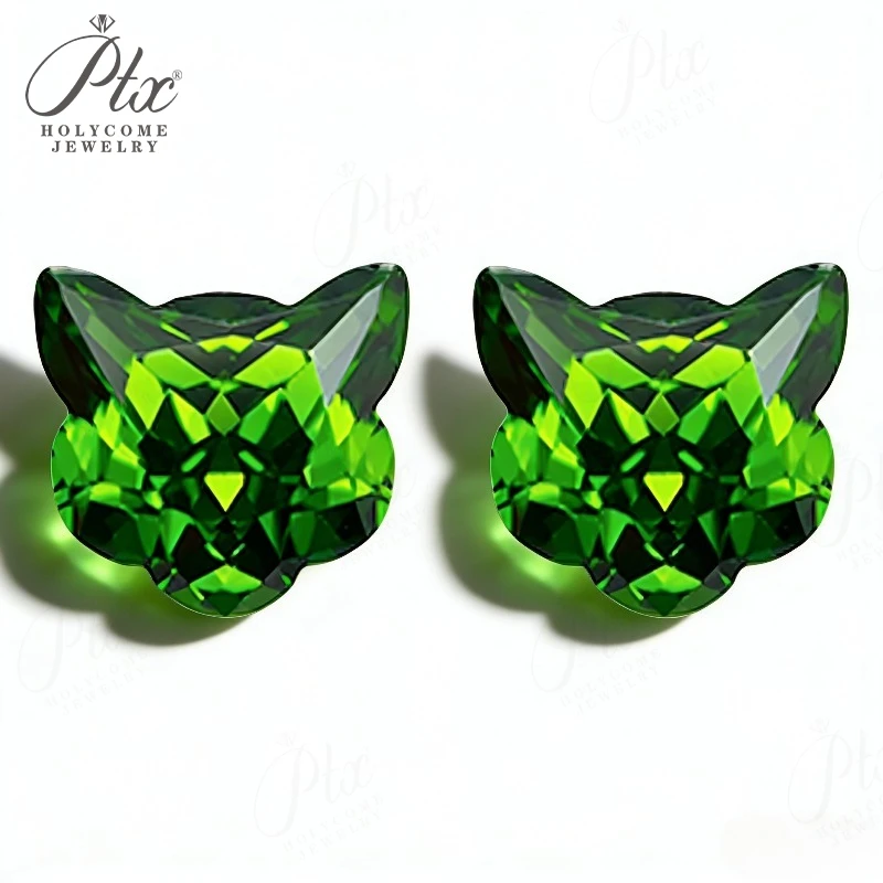 

Lucky Cat Cut 7x7mm Golden/White/Purple/Pink/Green/Ice Blue/Yellow Colors Cubic Zirconia Gemstones for Jewelry Making DIY Gift