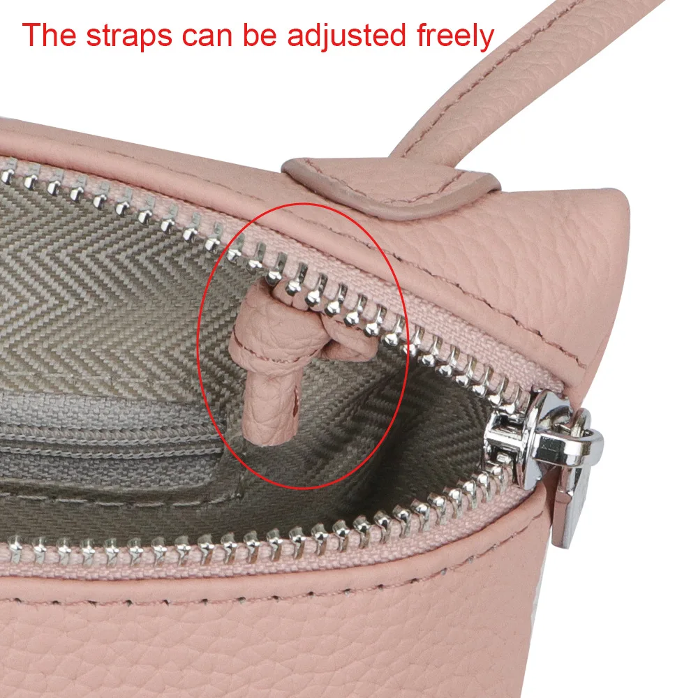Royal Bagger tas selempang kulit asli wanita, dompet tas bahu sederhana mode, warna Solid ritsleting ganda 1862