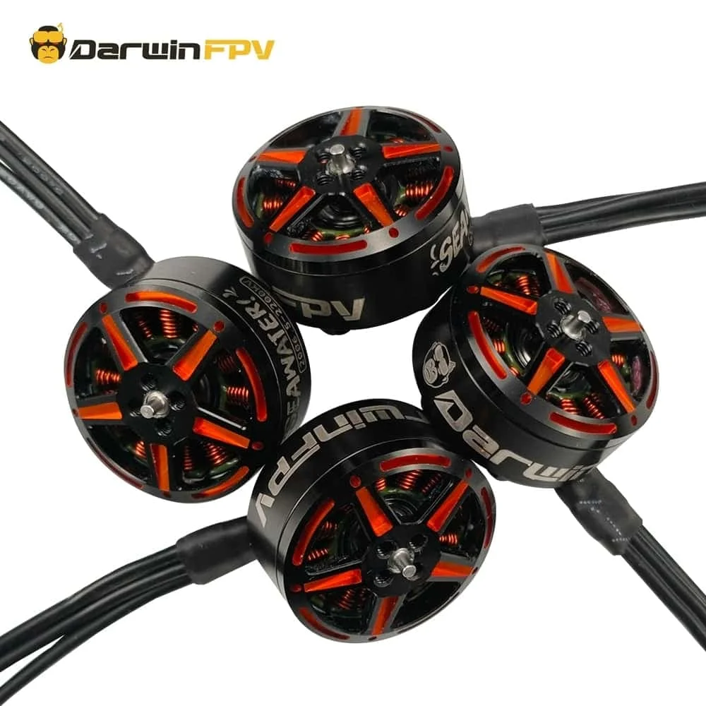 4 SZT. DarwinFPV 2006.5 2200KV Silnik Bezszczotkowy Wodoodporny do Dronów FPV CineWhoop 3,5 Cala i Dronów FPV Dalekiego Zasięgu 5-6 Cali