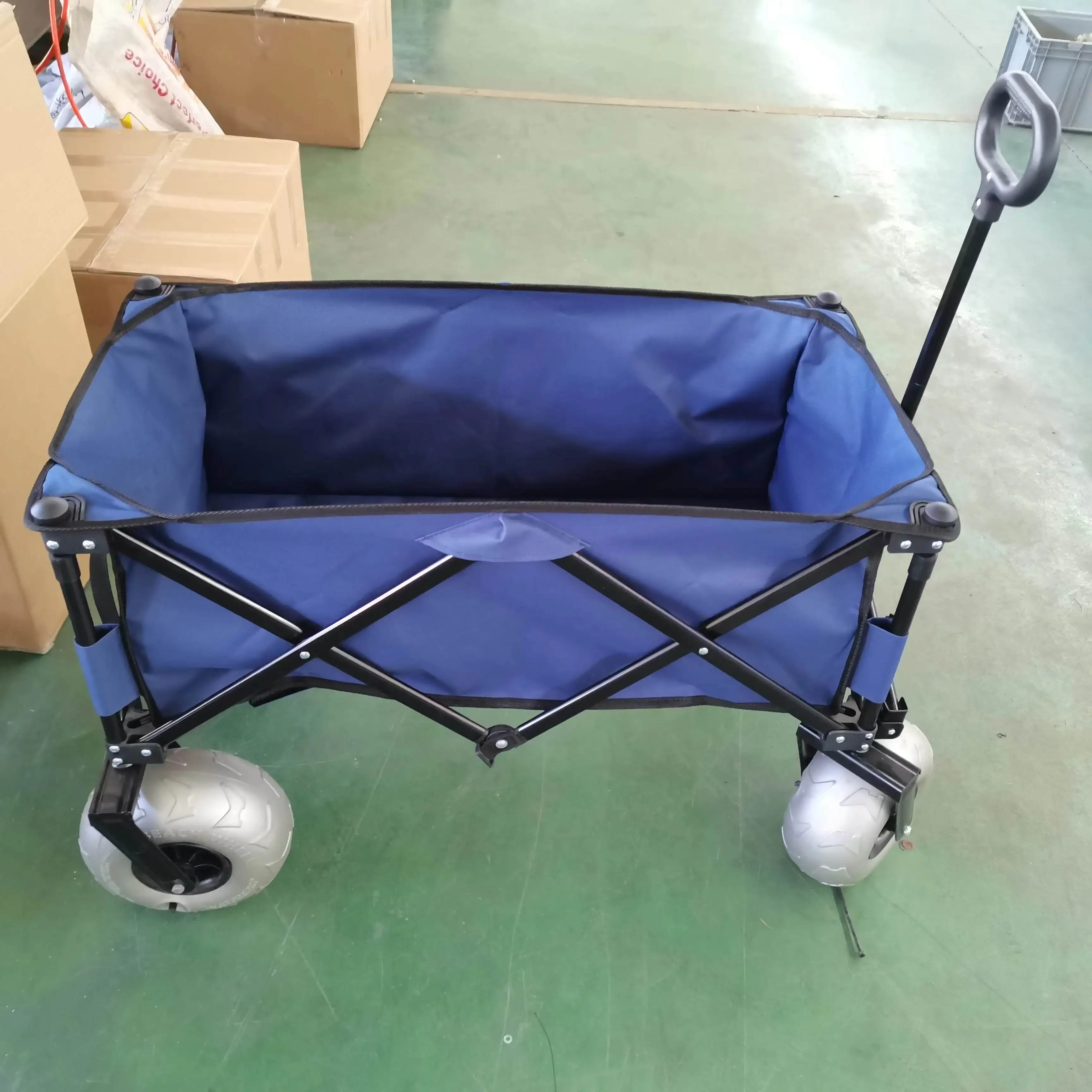 Wholesale New Product Outdoor Picnic Beach Trolley Garden Folding Collapsible Camping Wagon