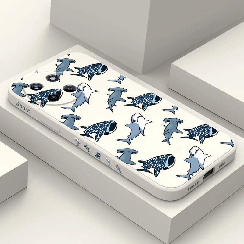 

Spot Shark Phone Case For OPPO Realme 14 13 12 11 10 9 9i 8 8i 7 Pro Plus C35 C21Y C25Y C25 4G 5G Liquid Silicone Cover