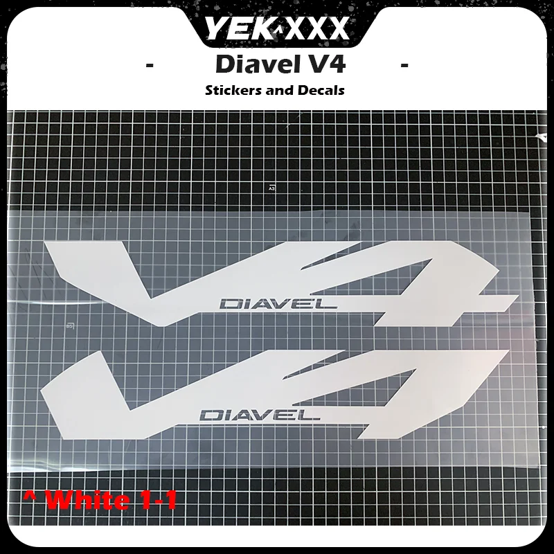 Motorcycle Fairing Shell Sticker Decal Customized Hollow Effect Diavel V4 For Ducati Diavel V4 Side Sticker Kit for Tank