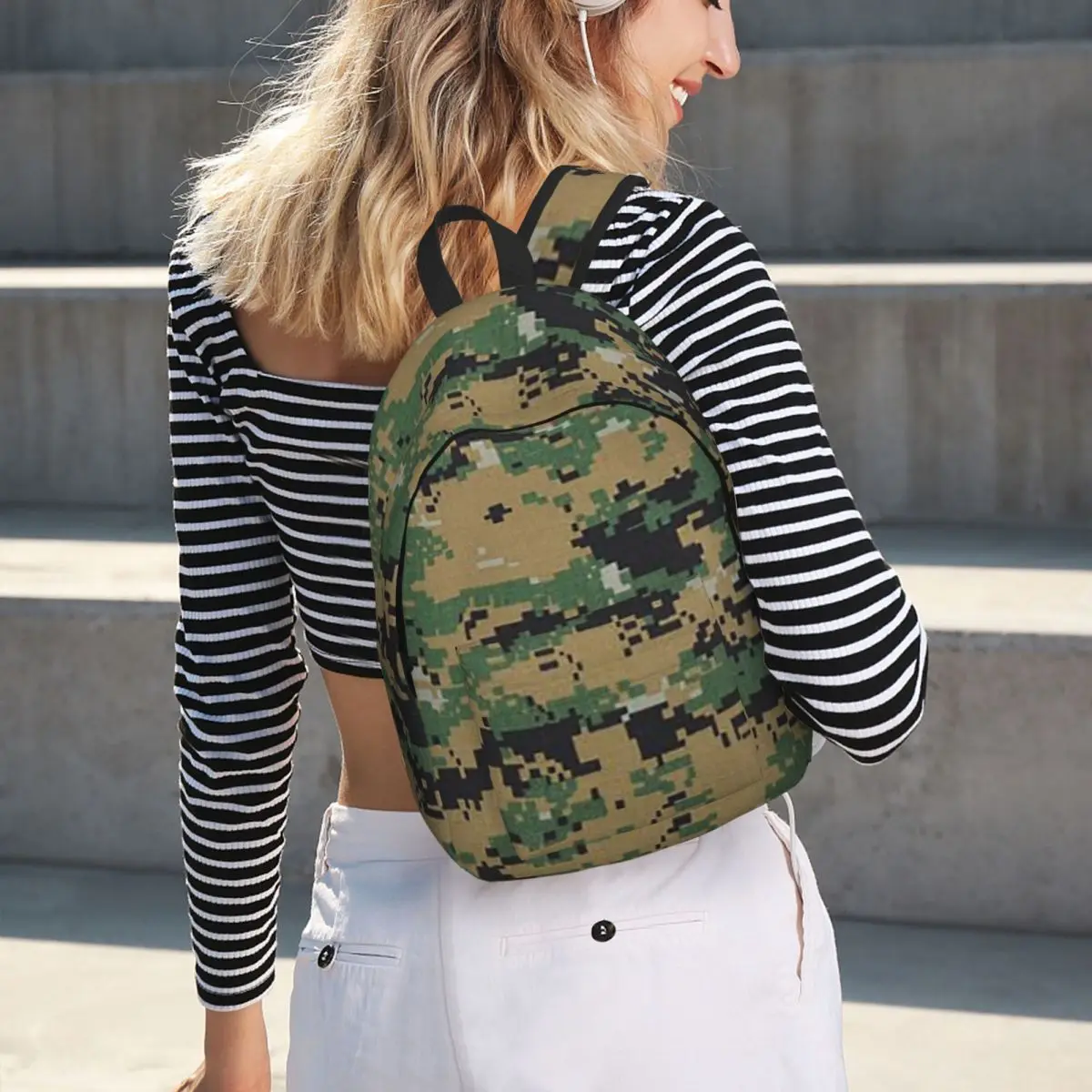 Camo Camouflage Military Woodland Army Backpack Hot Sale Daypack Large Capacity BookBag School Bag Shoulder Bags for Men Women