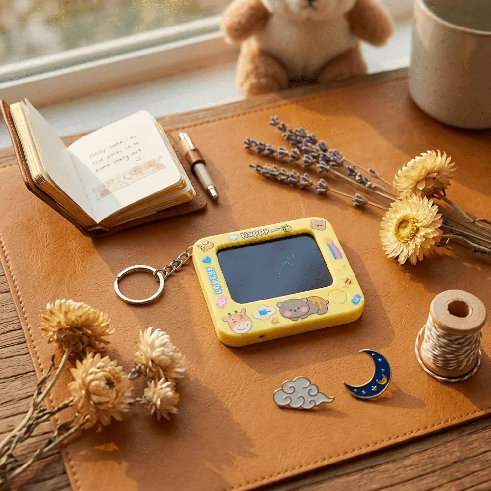 DIY Magnetic Drawing Board Keychain Creative Funny Mini Doodle Pad Keychain Erasable Hanging Charm Fidget Party Favors