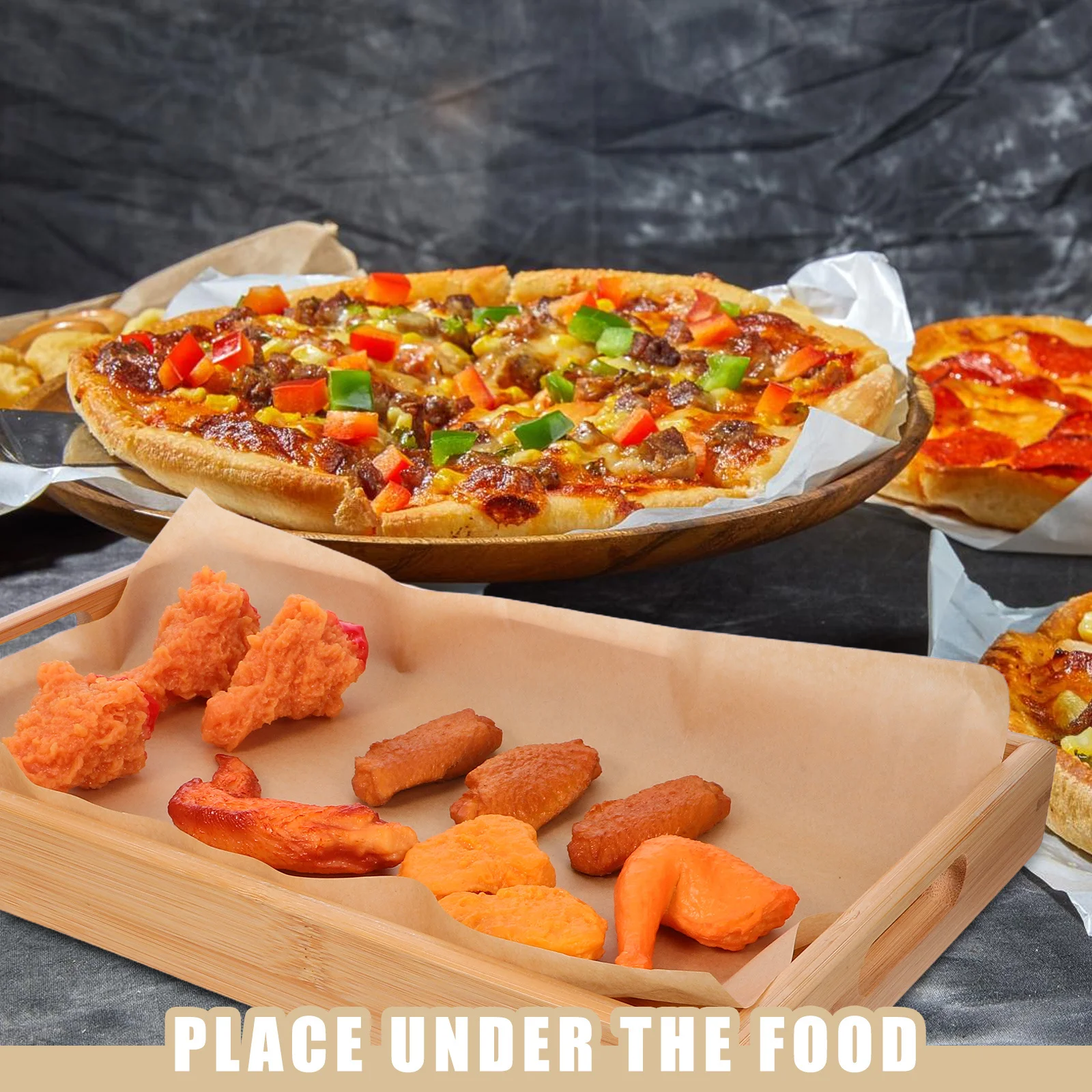 100 قطعة من أوراق ورق البرشمان المقاومة للحرارة، بطانات الخبز غير اللاصقة لملفات تعريف الارتباط والخبز واللحوم والبيتزا ورق البرشمان #4