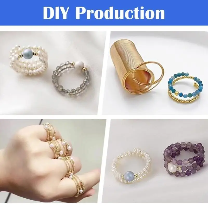 P9FE Set mit 4/6 einzigartigen Memory-Stahldrähten für handgefertigten Schmuck, 20 mm Durchmesser, Metall-Halsband – Detail 4