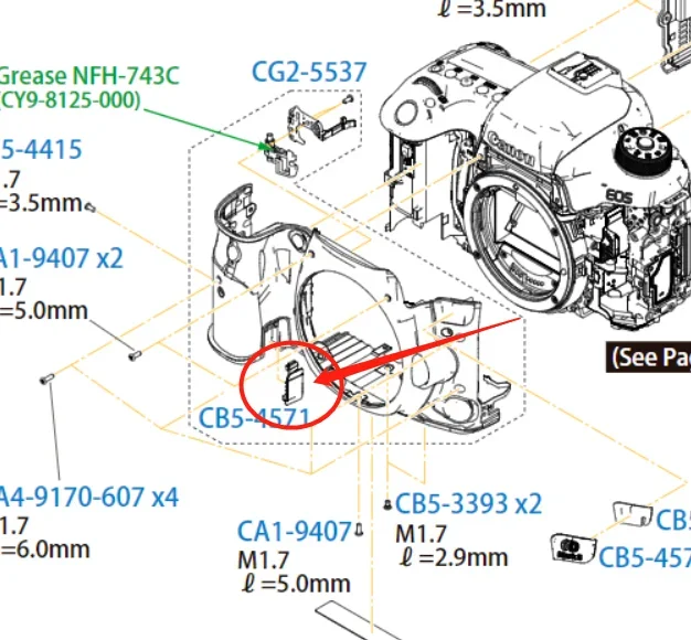Novo acabamento original do compartimento da bateria para canon eos 6d ii 6d2 peças de reparo da câmera digital