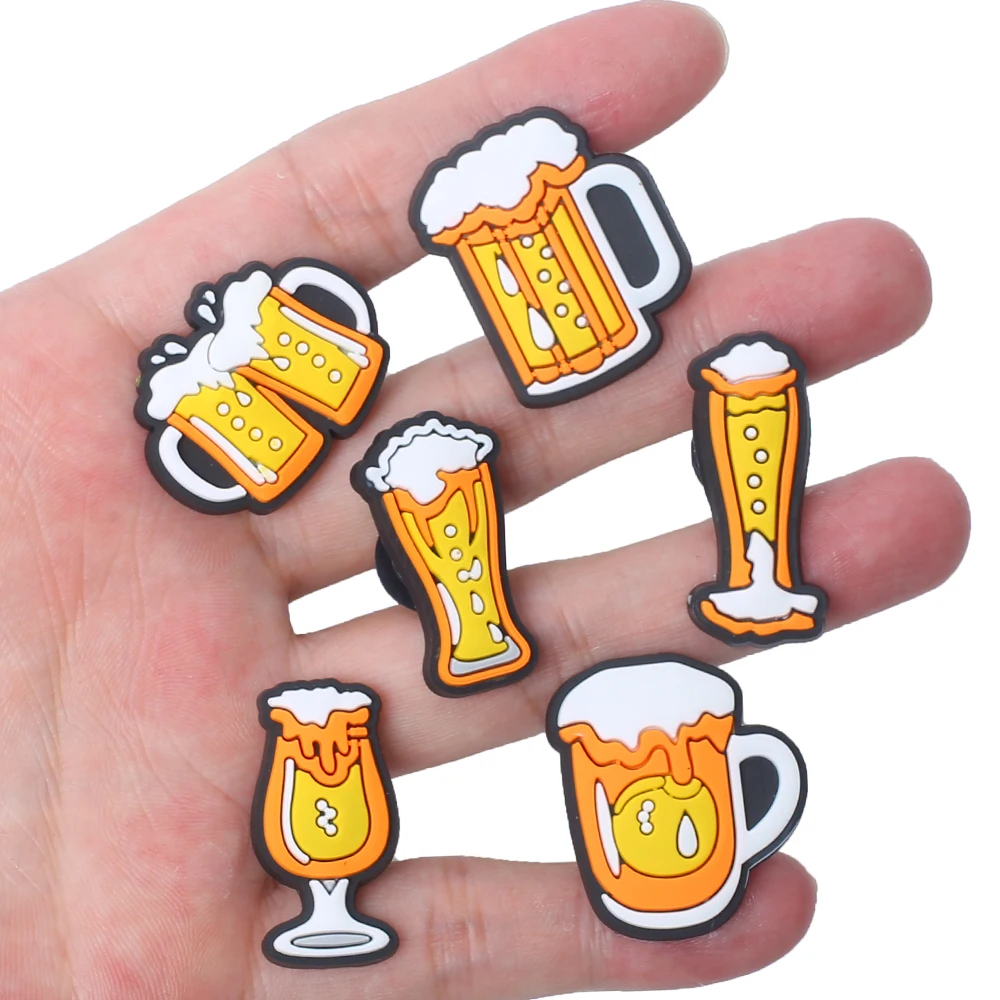 12pcs/set beer Series ​for Shoe Charms Accessories for Classic Clog Shoe Decoration Fit Wristband Kids Gifts