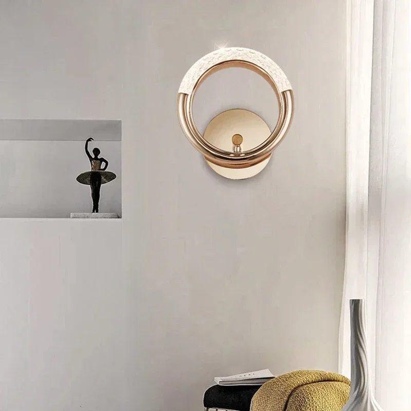 Nordic Bedroom Wall Lamp Bedside Light Luxury Indoor Sconce Home Decoration Fashion Luminaria for Living Room Aisle