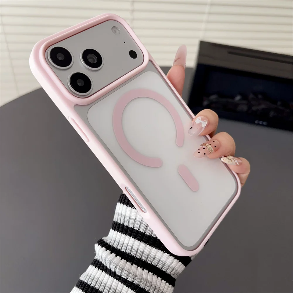 Großhandel Luxus Magsafe Magnetische Hülle für iPhone 18 Pro Max 17 16 15 14 13 12 11 Transparente Kabellose Lade-Bumper-Hülle – Detail 21