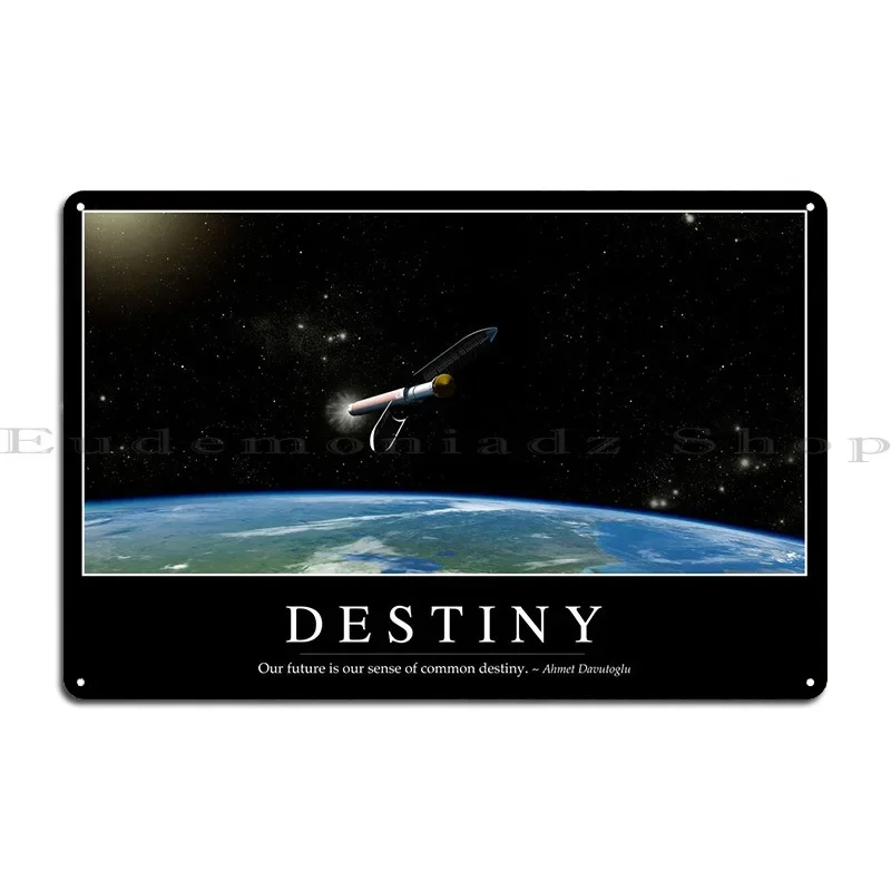 Destiny Motivational Metal Sign Plaques Wall Decor Kitchen Living Room Plates Custom Tin Sign Poster