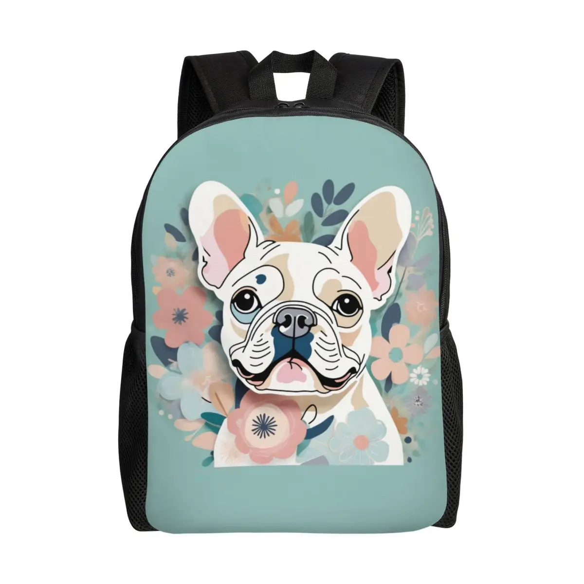 Custom French Bulldog Animal Dog Backpack Men Women Basic Bookbag for School College Bags