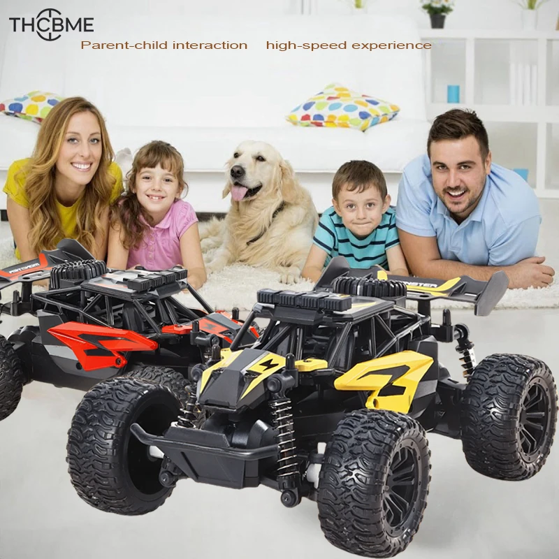 Relação de alta velocidade 1:18, novo veículo todo-o-terreno com controle remoto, tração nas quatro rodas, equipado com faróis LED, re off-road masculino