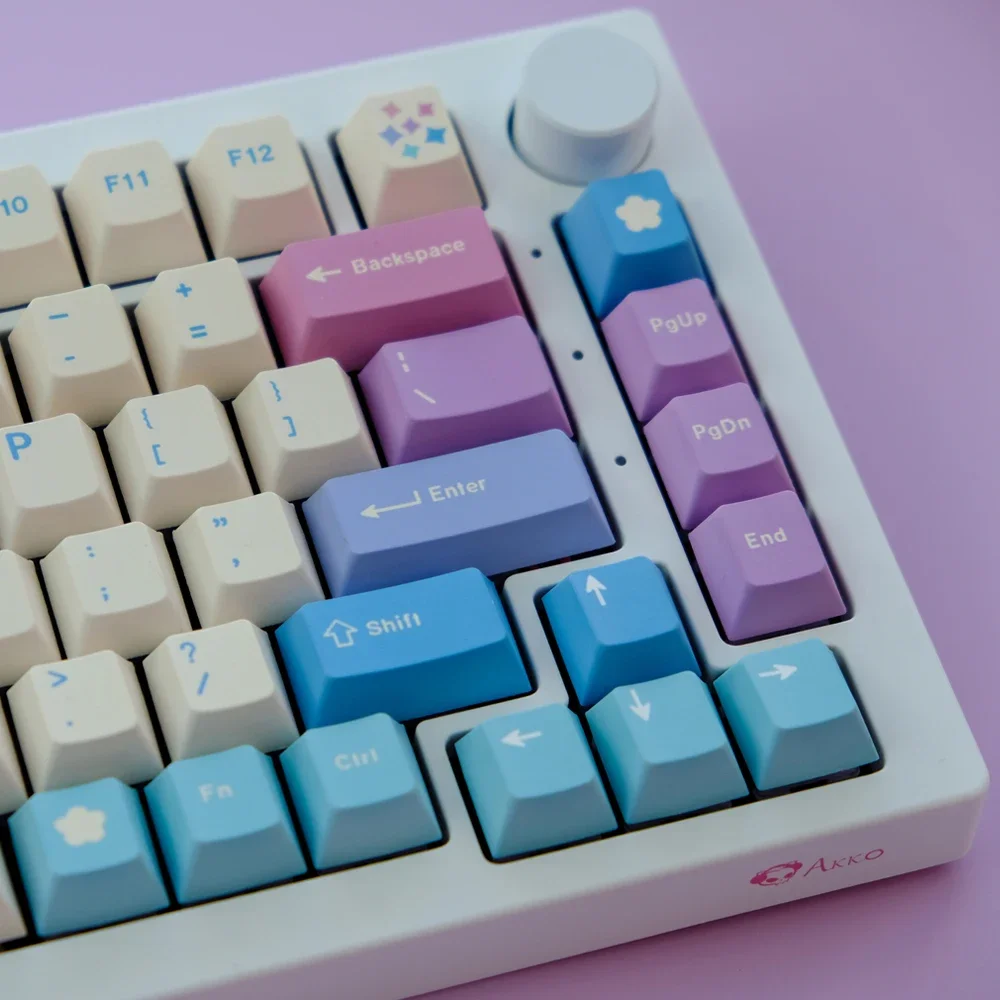 129 Keys/set Fairy Keycaps Cherry Profile Keycap PBT Dye Subb Lightproof Key Cap For MX Keyboard 61 68 75 84 87 96 98 104 108