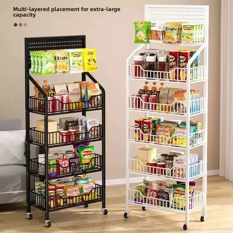 Snack Shelves Internet Celebrities Snack Food And Beverage Supermarkets Mobile Shelves Convenience Store Multi-layer