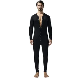 Pijama   Bodysuit Men Onesie Body  Jumpsuit One Piece Pajamas Sleepwear Solid  Interior  Comfortable