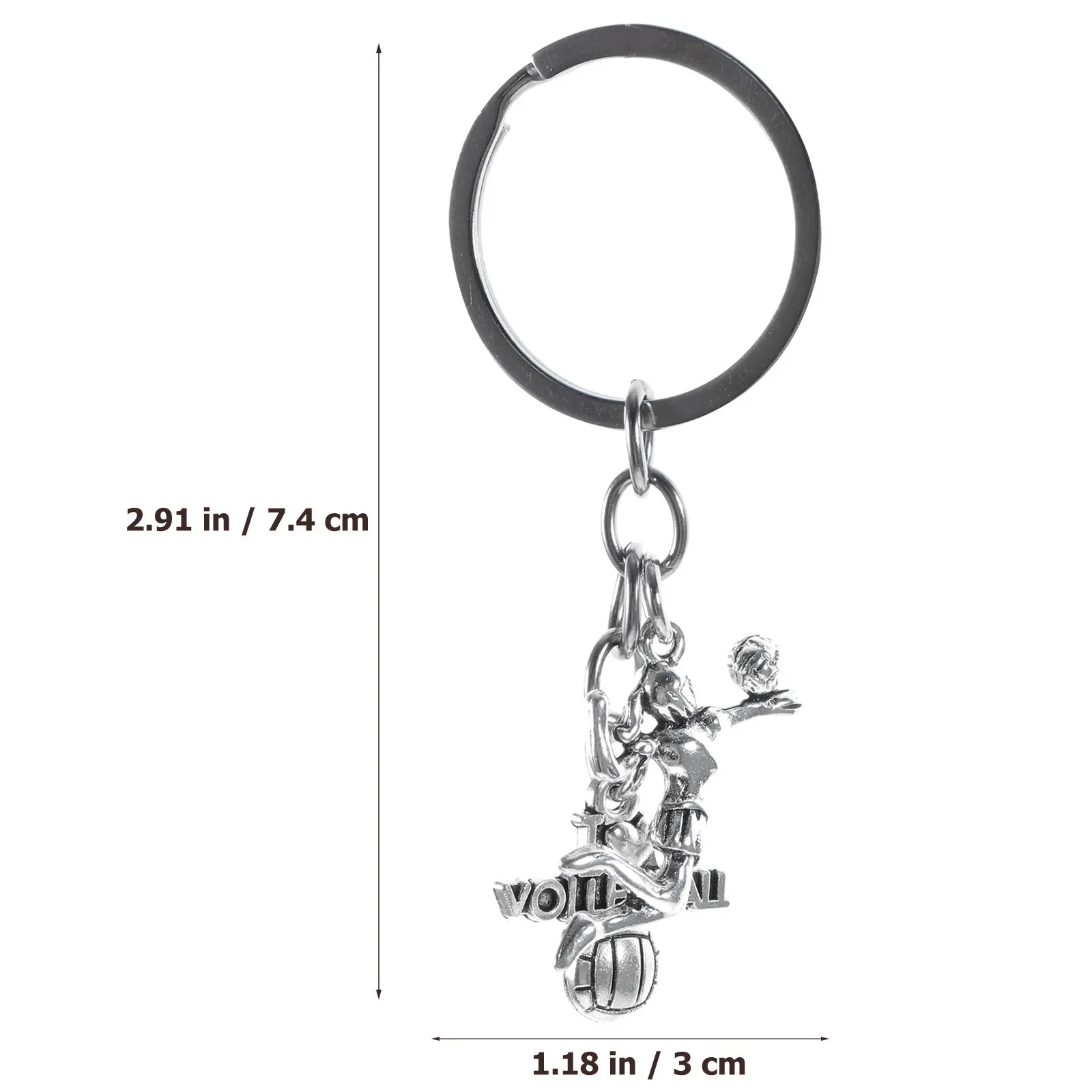 Exquisite Volleyball Keychain Zinc Alloy Multi Function Key Chain Decorative Hanging Bag Pendant Compact Adorable Gift for
